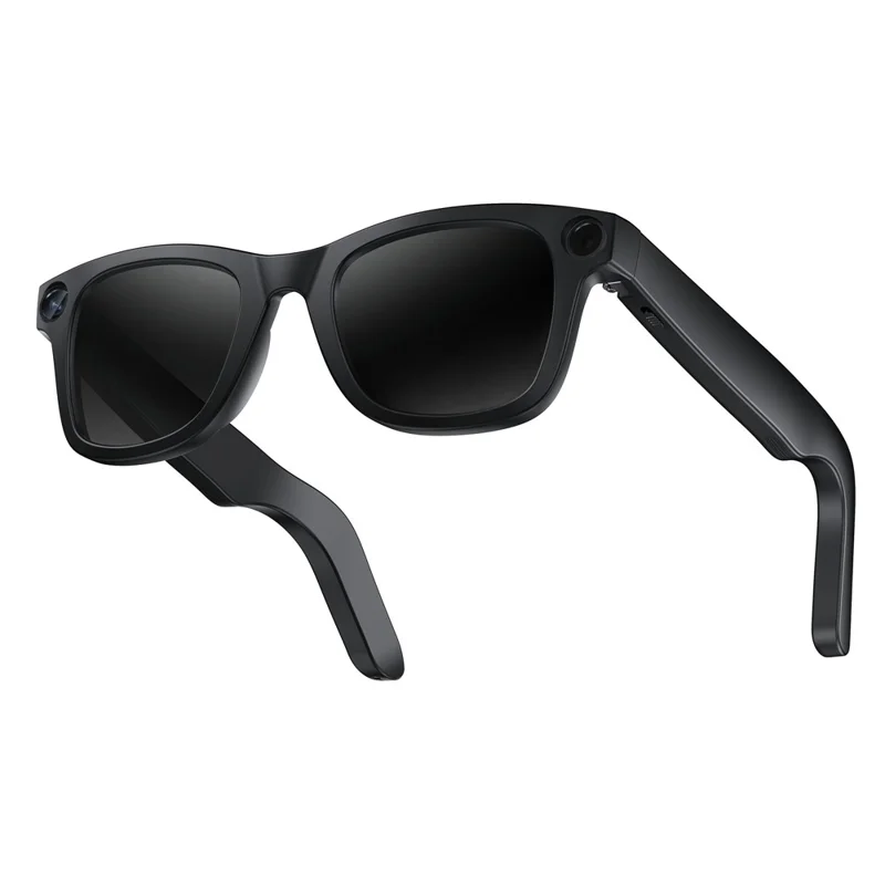 Lunettes intelligentes E02 pour la photographie Appareil photo 8 MP Stabilisation d'image Reconnaissance d'image IA Traduction IA avec double objectif - E02S / 131 mm