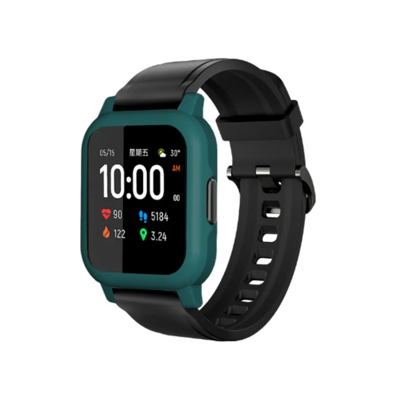 Smart Watch Frame Bumper Protective Scratch Proof PC Case for Xiaomi Haylou Watch LS02 - Midnight Green