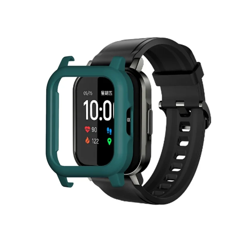 Smart Watch Frame Bumper Protective Scratch Proof PC Case for Xiaomi Haylou Watch LS02 - Midnight Green