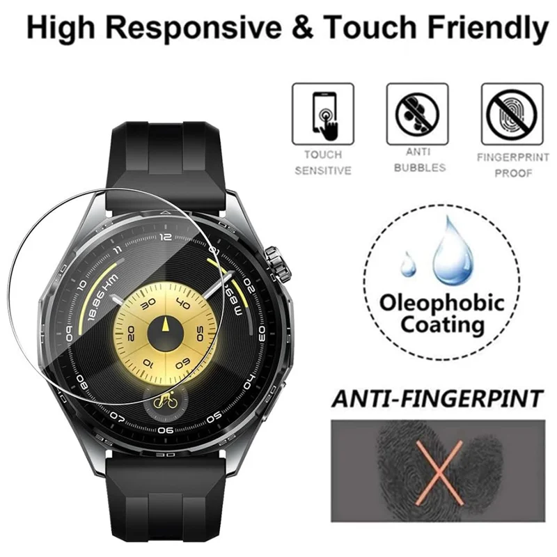 3 Peças para Huawei Watch GT 6 46mm Protetor de Tela TPU Anti-Arranhões Filme Hidrogel HD Transparente