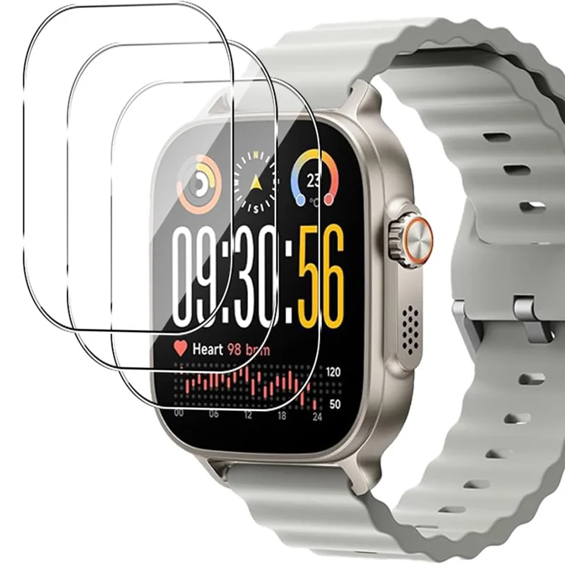 3 Peças de Protetor de Tela de Vidro Temperado HD Claro para Realme Watch 5 Película de Tela do Relógio