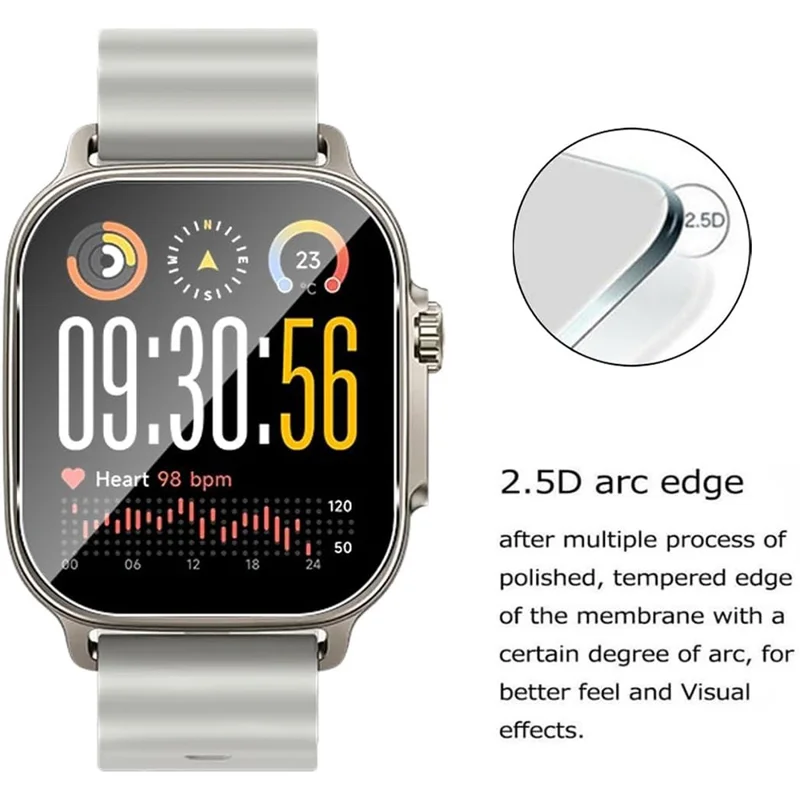 3 Peças de Protetor de Tela de Vidro Temperado HD Claro para Realme Watch 5 Película de Tela do Relógio