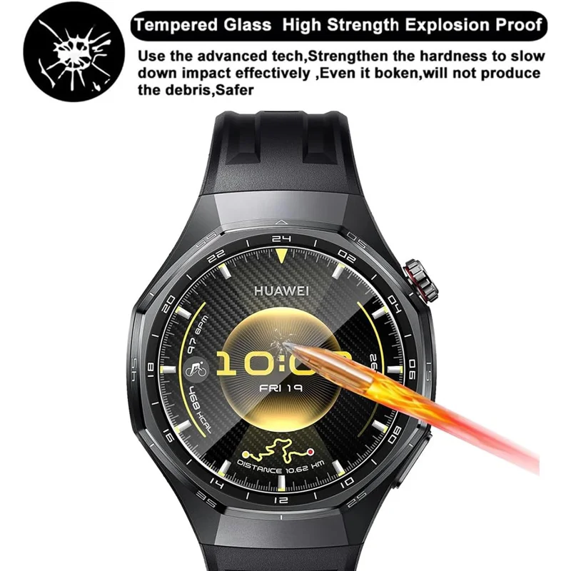 3Pcs For Huawei Watch GT 6 Pro 46mm Tempered Glass Screen Protector HD Clear Watch Screen Film