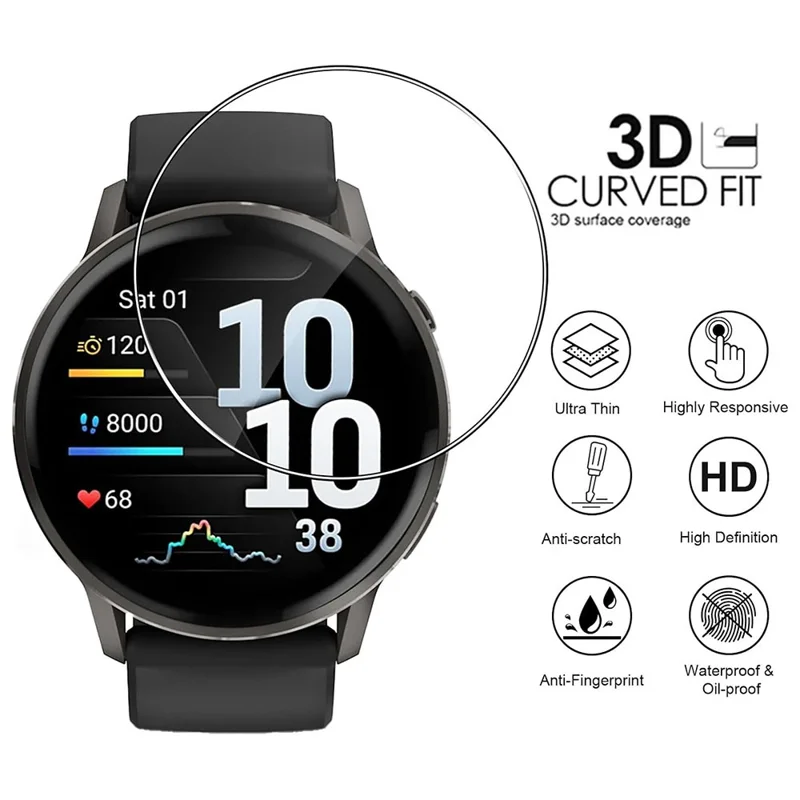 3Pcs For Garmin Venu 4 45mm TPU Watch Screen Protector Anti Scratch HD Clear Hydrogel Film