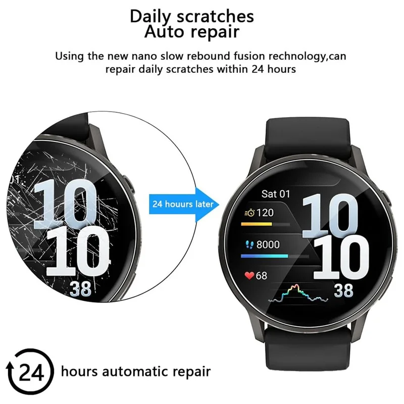 3Pcs For Garmin Venu 4 45mm TPU Watch Screen Protector Anti Scratch HD Clear Hydrogel Film