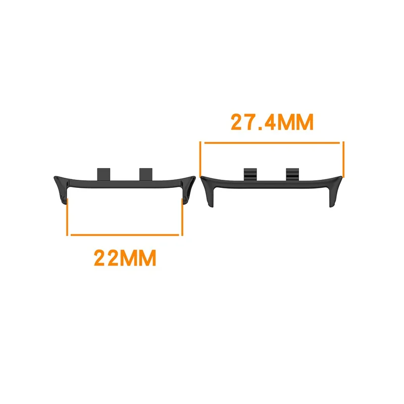 زوج واحد من محول سوار ساعة Honor Watch X5، محول معدني، إكسسوارات ساعة ذكية - أسود