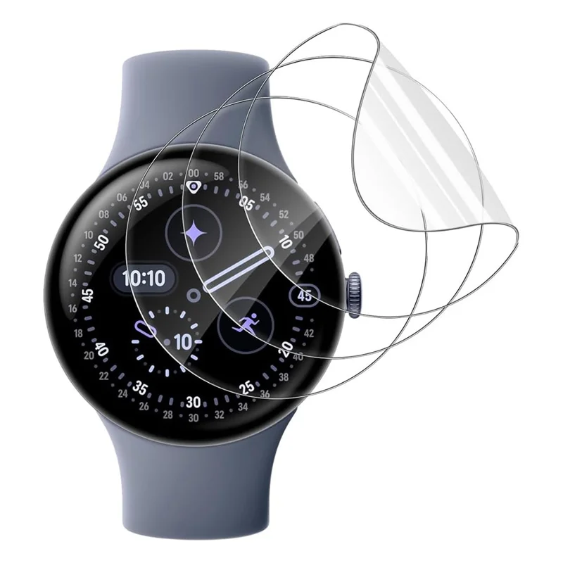 3Pcs For Google Pixel Watch 4 45mm TPU Watch Screen Protector Anti Scratch HD Clear Hydrogel Film