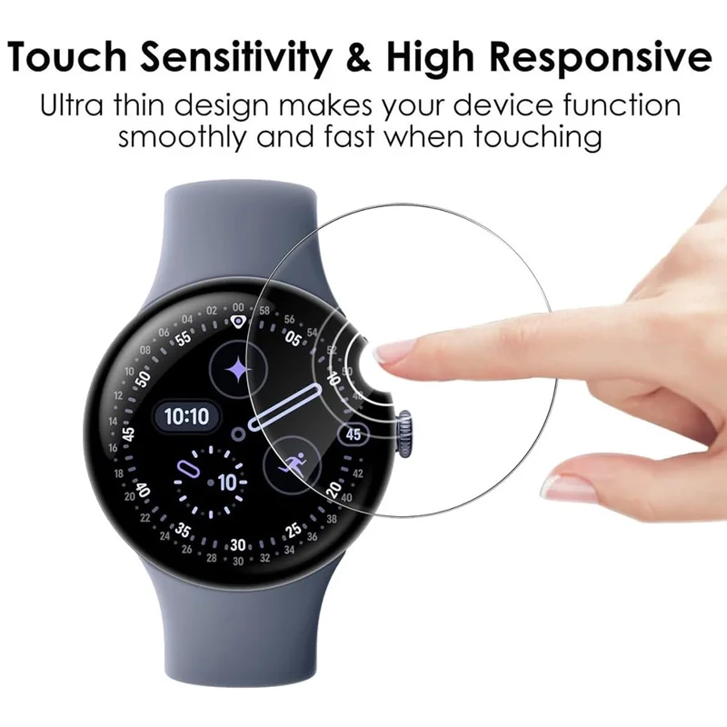 3Pcs For Google Pixel Watch 4 45mm TPU Watch Screen Protector Anti Scratch HD Clear Hydrogel Film