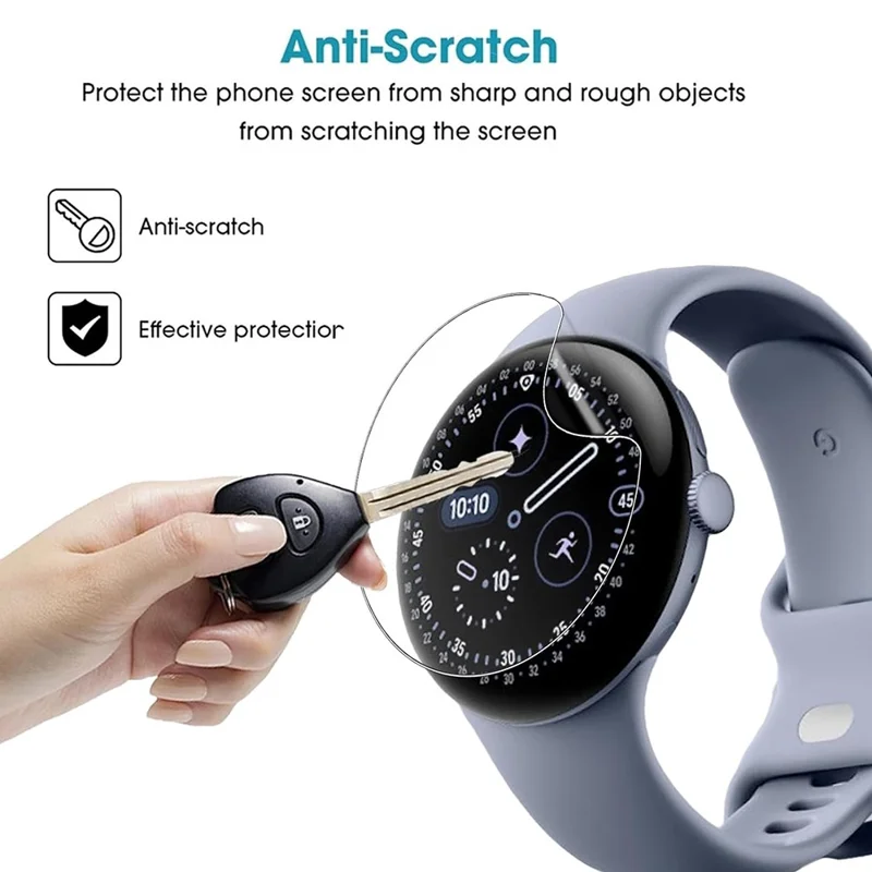 3Pcs For Google Pixel Watch 4 45mm TPU Watch Screen Protector Anti Scratch HD Clear Hydrogel Film