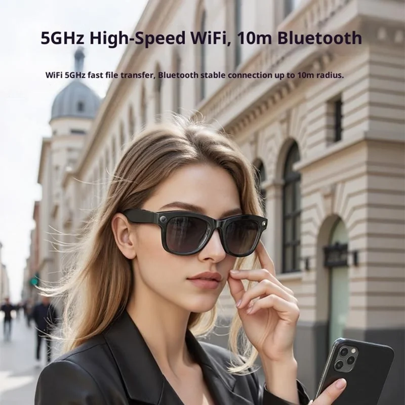 YESIDO IO42 IP67 Waterproof Smart AI Glasses with HD Camera Multi Language Support Dual Mic Noise Cancellation Ergonomic