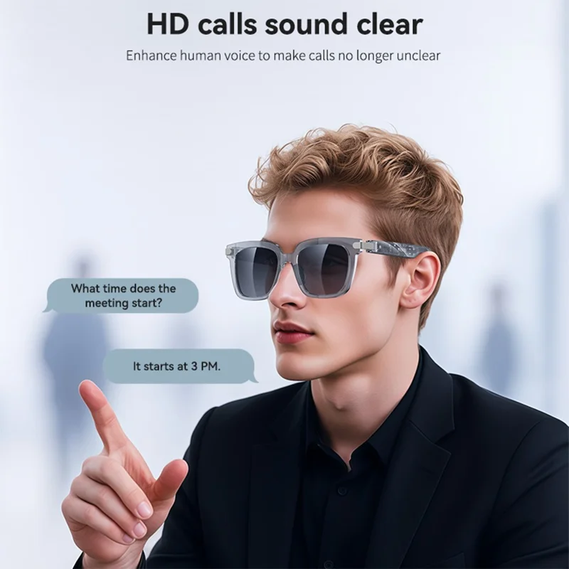 YESIDO IO41 IP54 Waterproof Smart Bluetooth-Compatible Glasses HD Call Smart Audio Glasses Open-Ear Comfort