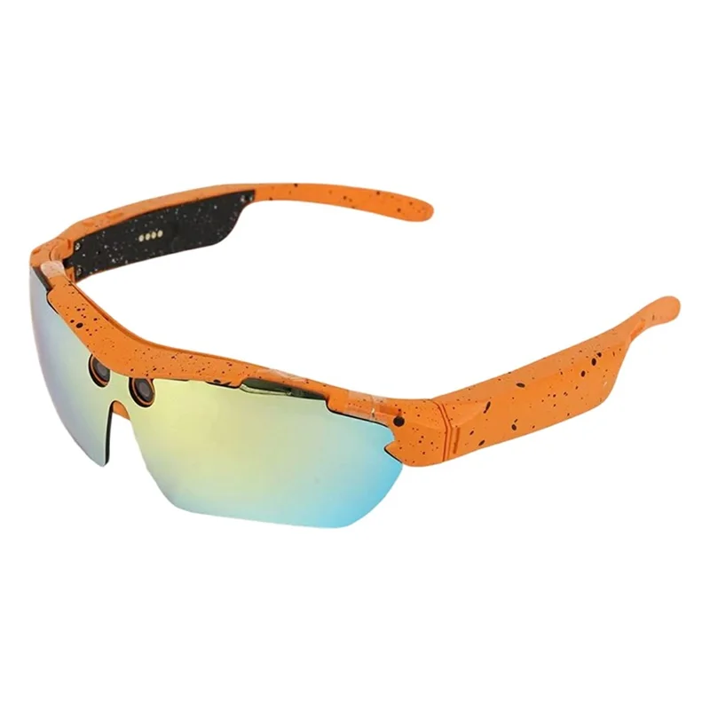 V30 AI Smart Cycling Glasses 8MP Dual Channel Stereo Music Glasses Voice Call Real-Time Translation - Orange