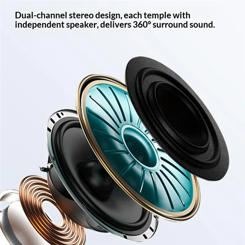 V30 AI Smart Cycling Glasses 8MP Dual Channel Stereo Music Glasses Voice Call Real-Time Translation - Orange