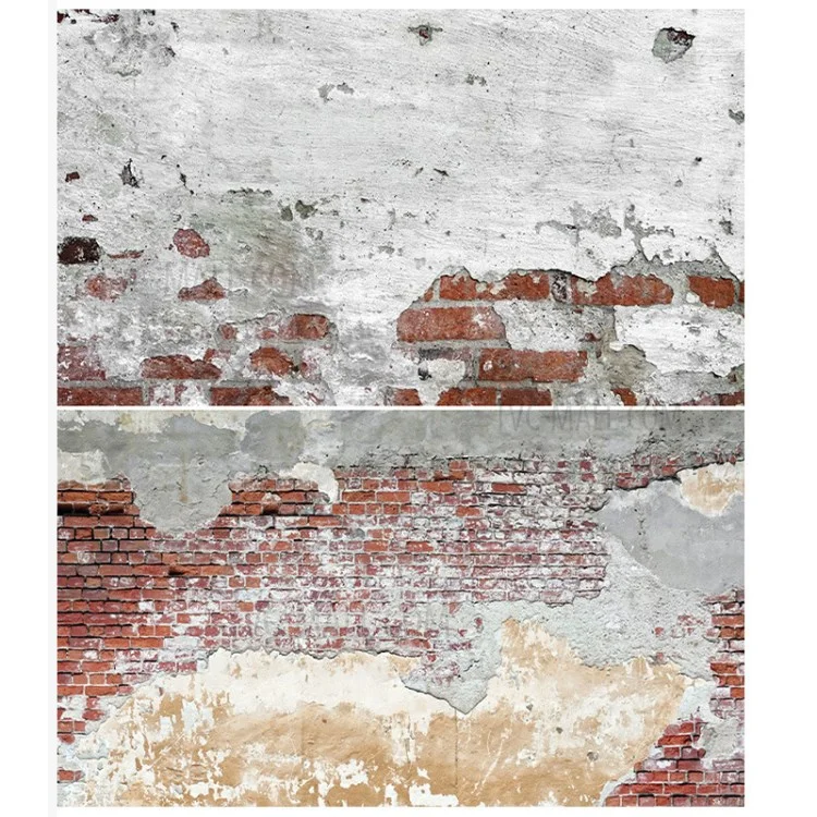 57x87cm Photography Backdrop 2 Sided Photo Studio Shooting Prop Background for Food Jewelry Small Products Etc - Aged Brick Wall