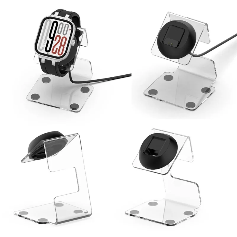 Transparent Charging Stand for Xiaomi Redmi Watch 6  /  5  /  5 Active  /  5 Lite  /  4  /  3  /  3 Lite  /  3 Active Desk Charger Dock