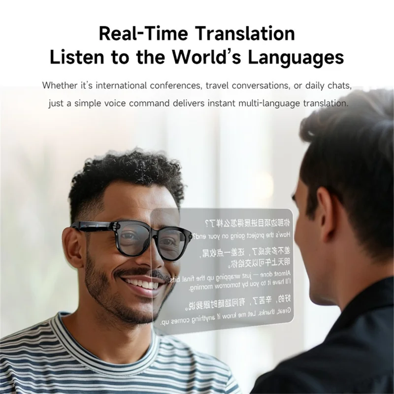 M89 Real Time Translation AI Smart Glasses 2MP HD Camera Bluetooth-compatible Calling Music Eyeglasses