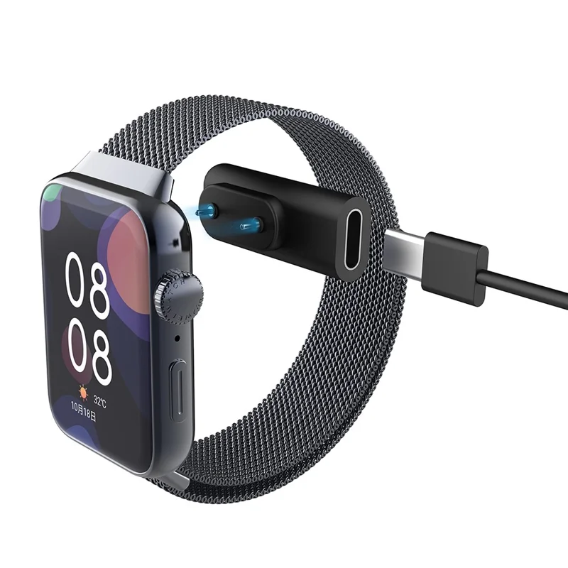 Adaptateur de charge magnétique pour Xiaomi Mi Band 8 / 9 / 10 Pro / Redmi Watch 4 / 5, boucle de dragonne portable, compatible avec plusieurs appareils - Noir