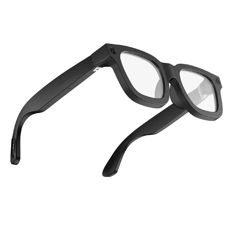 Lunettes intelligentes E03C avec caméra HD 8 MP, traduction IA et interprétation en temps réel, enregistrement photo et vidéo - Transparent