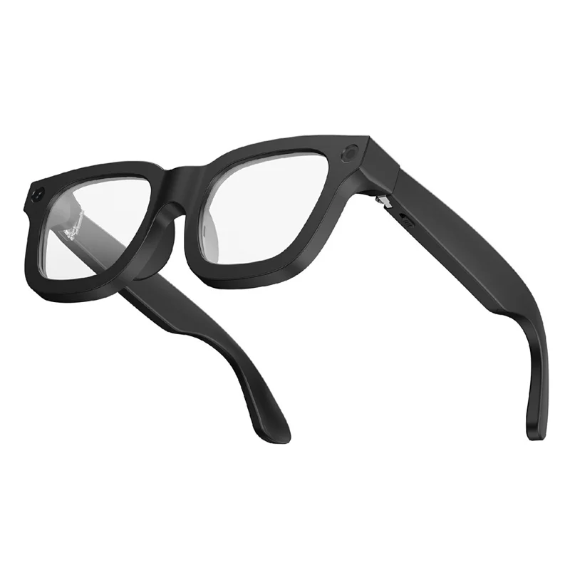Lunettes intelligentes E03C avec caméra HD 8 MP, traduction IA et interprétation en temps réel, enregistrement photo et vidéo - Transparent