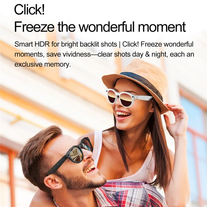 W611 Smart Glasses 8MP Camera AI Translation Glasses with WiFi  /  Touch Control  /  Dual Mic Noise Reduction - Anti Blue-Ray