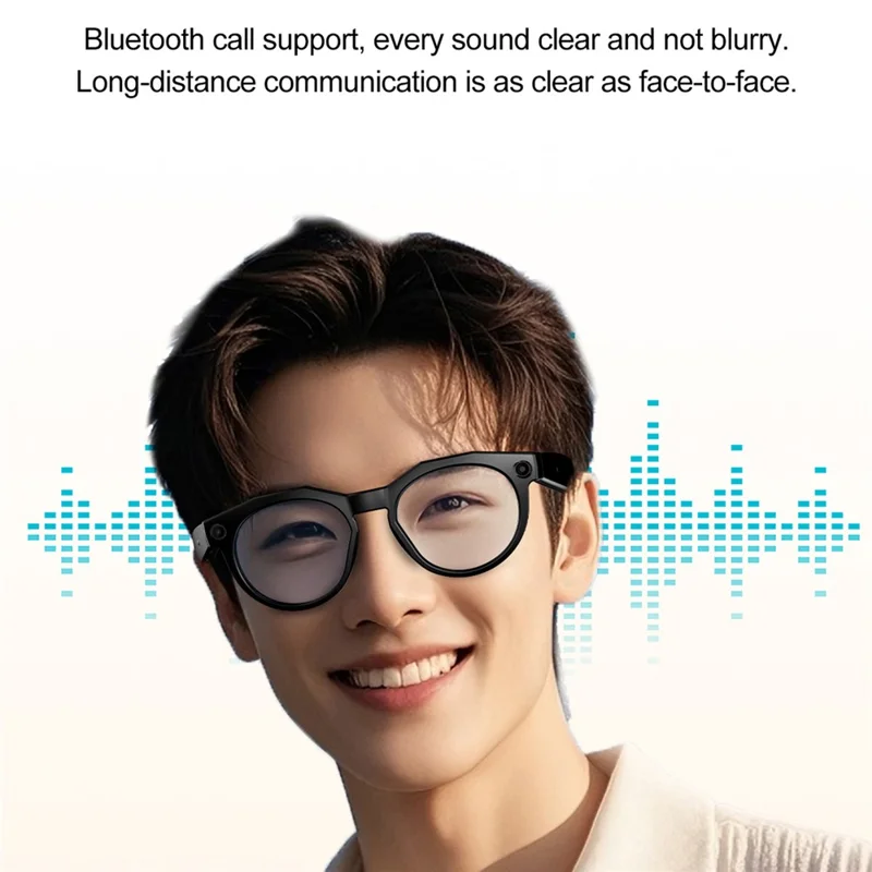 W611 Smart Glasses 8MP Camera AI Translation Glasses with WiFi  /  Touch Control  /  Dual Mic Noise Reduction - Discoloring