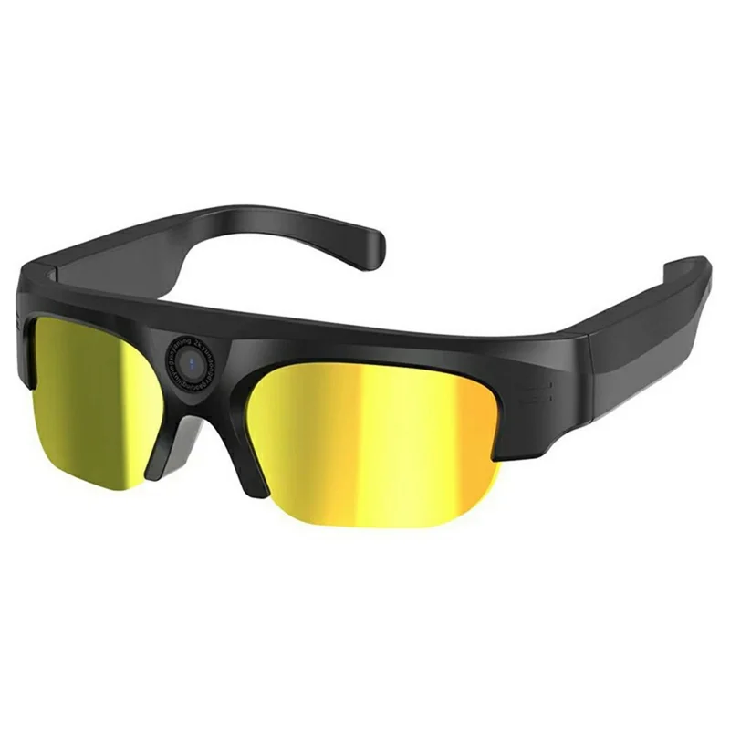 XV16 Smart Glasses 2K Recording HD Camera Bluetooth-Compatible Glasses for Outdoor Cycling (without Memory Card) - Gold