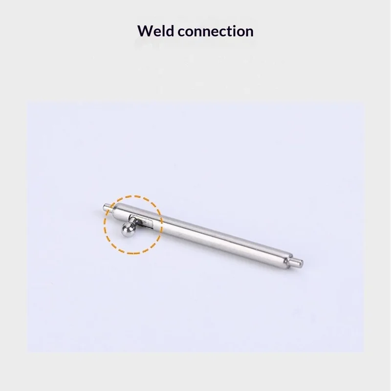 16mm 1 Pair Stainless Steel Watch Spring Bars + 1 Pair Quick Release Straight Pin Set Watch Band Connector - Silver