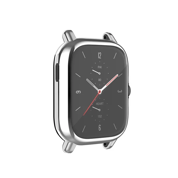 Funda protectora de TPU con revestimiento electrolítico A1968 para reloj inteligente Amazfit GTS 2e / GTS 2 - Revestimiento electrolítico plateado