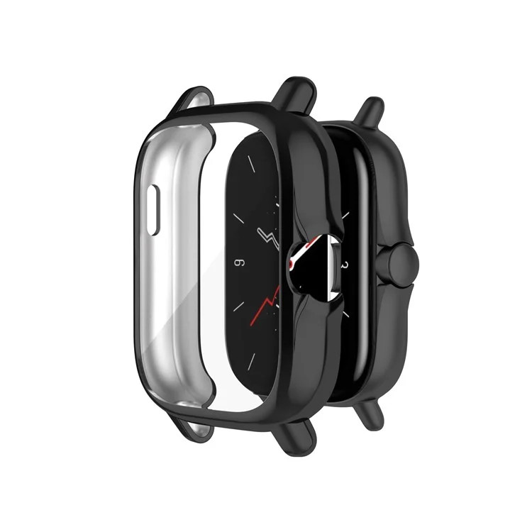 A1968 Electroplate TPU Smart Watch Protecter Case Couverture Cadre Pour Amazfit GTS 2e / GTS 2 - Argent Électroplastique