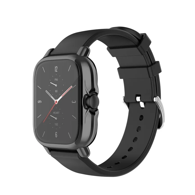 A1968 Electroplating TPU Smart Watch Protective Case Cover Frame for Amazfit GTS 2e/GTS 2 - Electroplating Grey