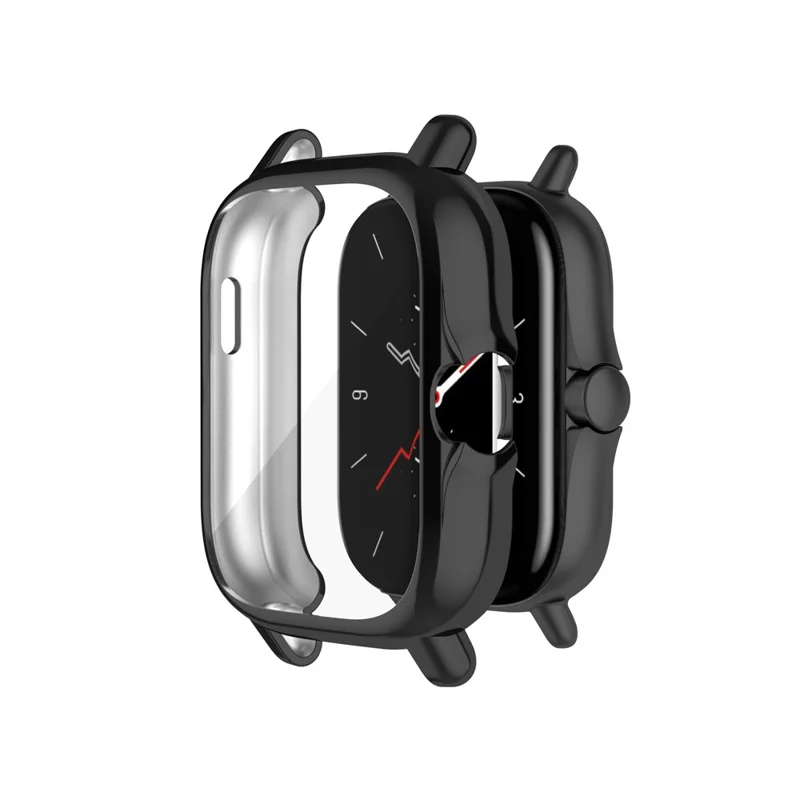 Étui de protection en TPU électrolytique pour montre intelligente A1968 pour Amazfit GTS 2e/GTS 2 - Noir électrolytique
