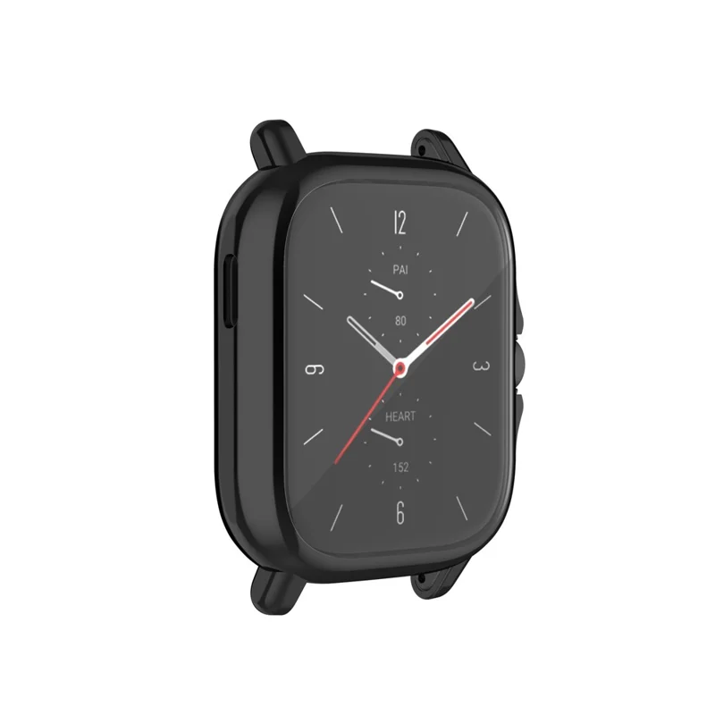 Étui de protection en TPU électrolytique pour montre intelligente A1968 pour Amazfit GTS 2e/GTS 2 - Noir électrolytique