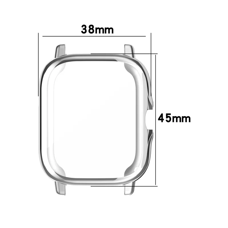 Étui de protection en TPU électrolytique pour montre intelligente A1968 pour Amazfit GTS 2e/GTS 2 - Noir électrolytique