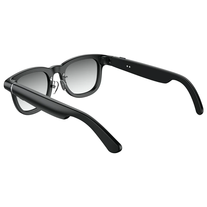 X01 Smart Glasses Camera AI Translation Video Recording Bluetooth-Compatible 5.3 Audio Voice Assistant Wearable Device - Black Frame / Photochromic Lenses / Brown Charging Case