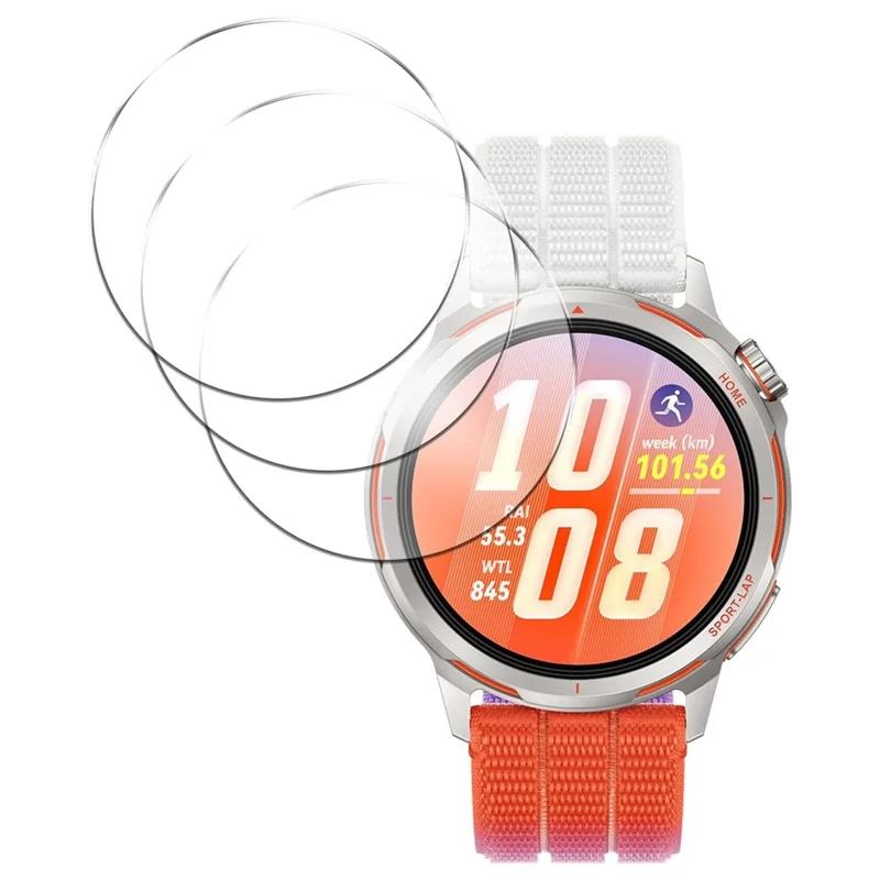 3Pcs For Huawei Watch GT Runner 2 Tempered Glass Screen Protector HD Clear Watch Screen Film - Transparent
