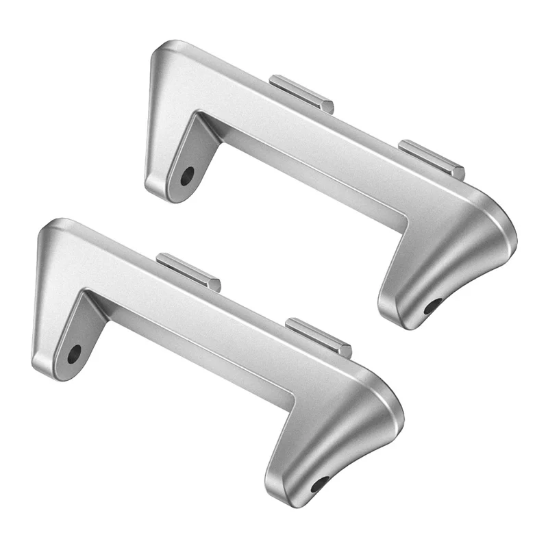 2Pcs 12mm Watch Band Connector for Huawei Band 11 / 11 Pro Quick Release Stainless Steel Adapter - Silver