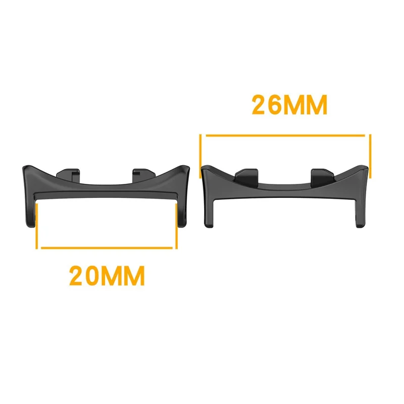 1 Paar 20 mm Metalladapter für Honor Watch GS 5 Schnellwechsel-Armbandverbinder - Schwarz