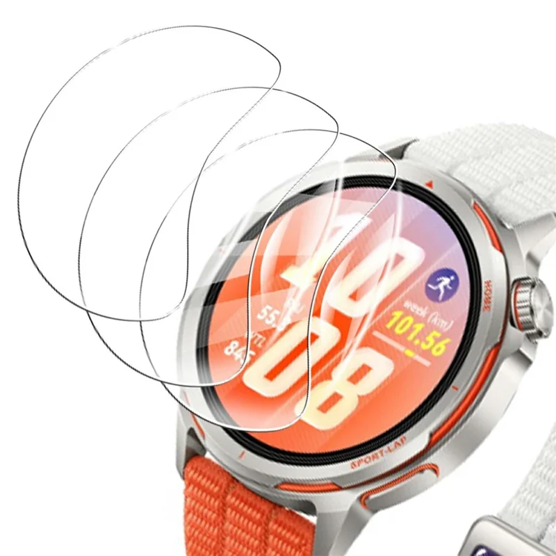 3Pcs For Huawei Watch GT Runner 2 TPU Watch Screen Protector Anti Scratch HD Clear Hydrogel Film - Transparent
