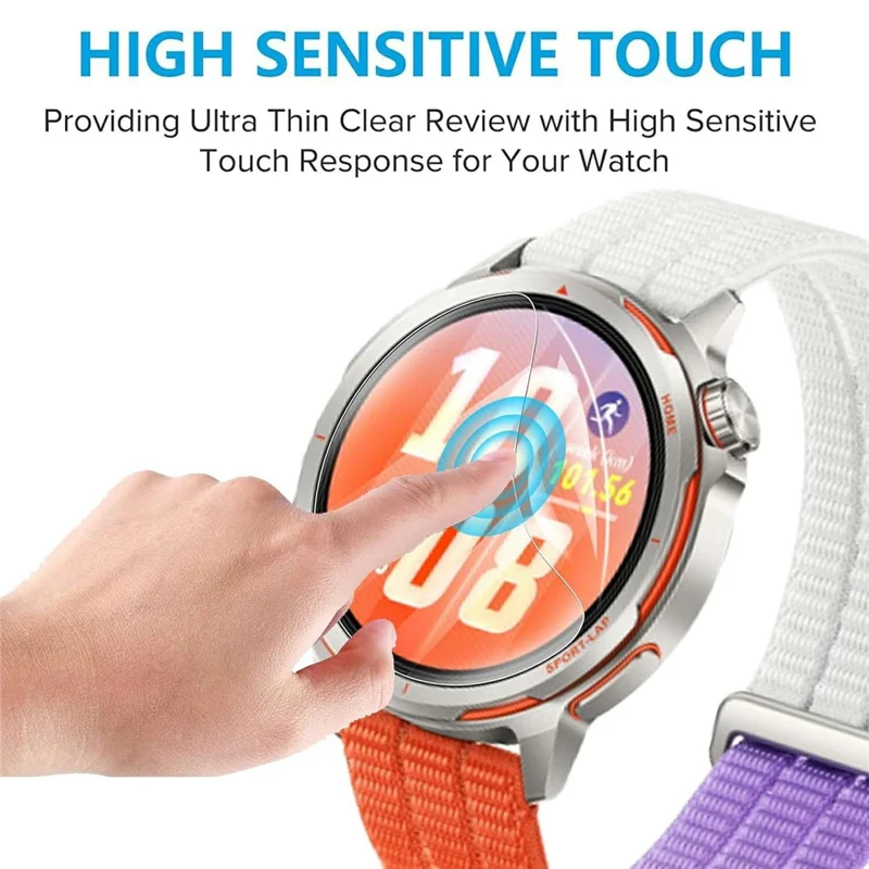 3Pcs For Huawei Watch GT Runner 2 TPU Watch Screen Protector Anti Scratch HD Clear Hydrogel Film - Transparent