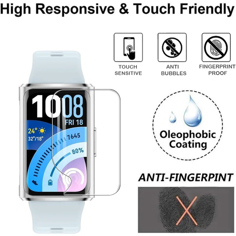 4 pièces pour Huawei Band 11 Pro Protecteur d'écran 3D intégral HD clair en film hydrogel TPU - Transparent
