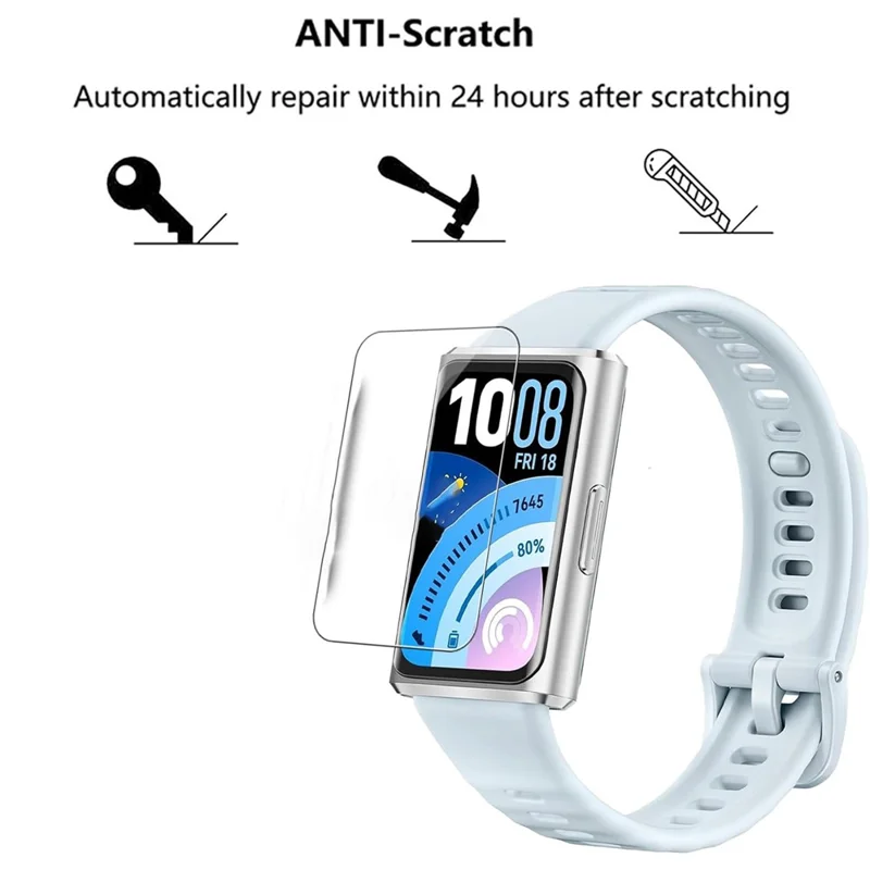 4 pièces pour Huawei Band 11 Pro Protecteur d'écran 3D intégral HD clair en film hydrogel TPU - Transparent