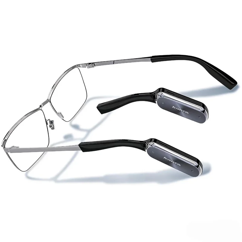 KRETA E01 Gafas Inteligentes Traductor AI Montura Ultraligera de Titanio Auriculares Bluetooth Gafas Inteligentes - Negro Azul