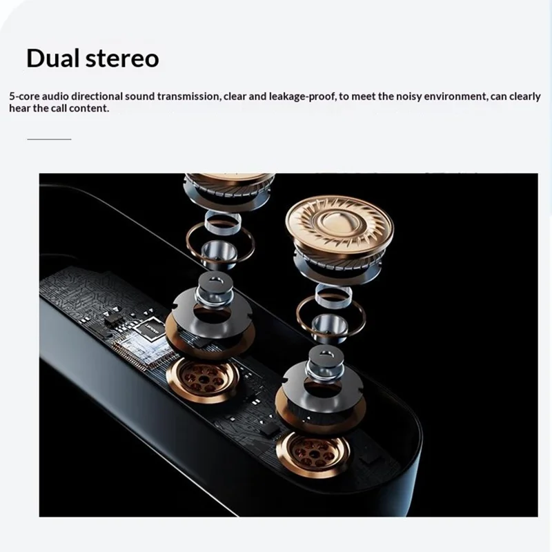 KRETA E01 Gafas Inteligentes Traductor AI Montura Ultraligera de Titanio Auriculares Bluetooth Gafas Inteligentes - Negro Azul