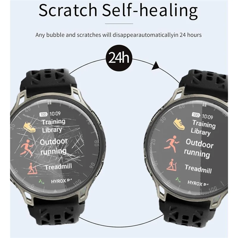 3Pcs For Huami Amazfit Cheetah 2 Pro TPU Watch Screen Protector Anti Scratch HD Clear Hydrogel Film - Transparent