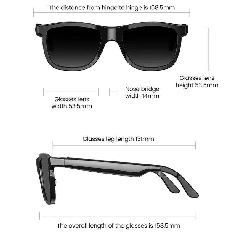 E05 AI Smart Glasses 4-nivåers touchfärgbyte Bluetooth-kompatibla översättningssolglasögon med elektrokromatiska linsar - Röd