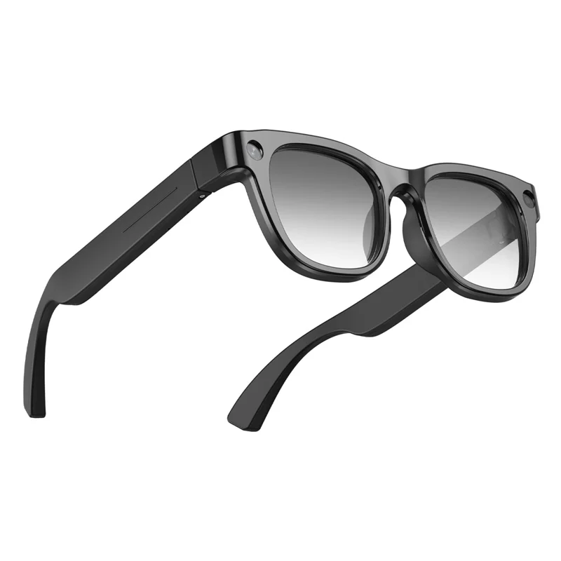 E06S AI Smart Glasses 13MP Camera Real-time Translation Voice Control Music Touchpad Eyeglasses for Office Meeting - Grey