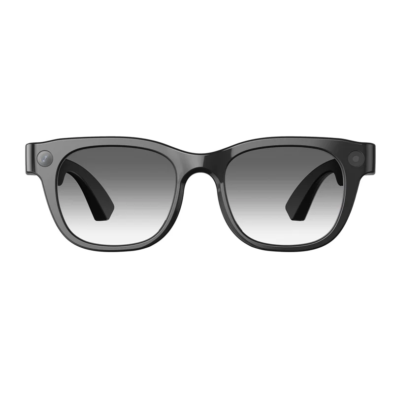 E06S AI Smart Glasses 13MP Camera Real-time Translation Voice Control Music Touchpad Eyeglasses for Office Meeting - Grey