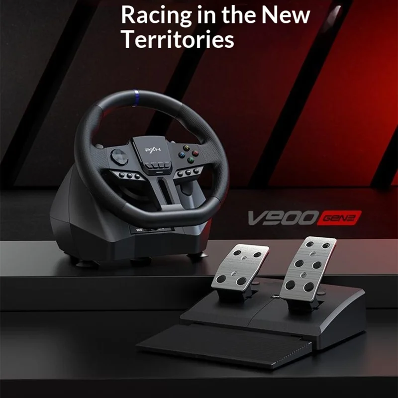 PXN V900 Gen2 Игровая рулевая колонка Симулятор гонок Поворот на 270° / 900° для PC, PS4, Switch