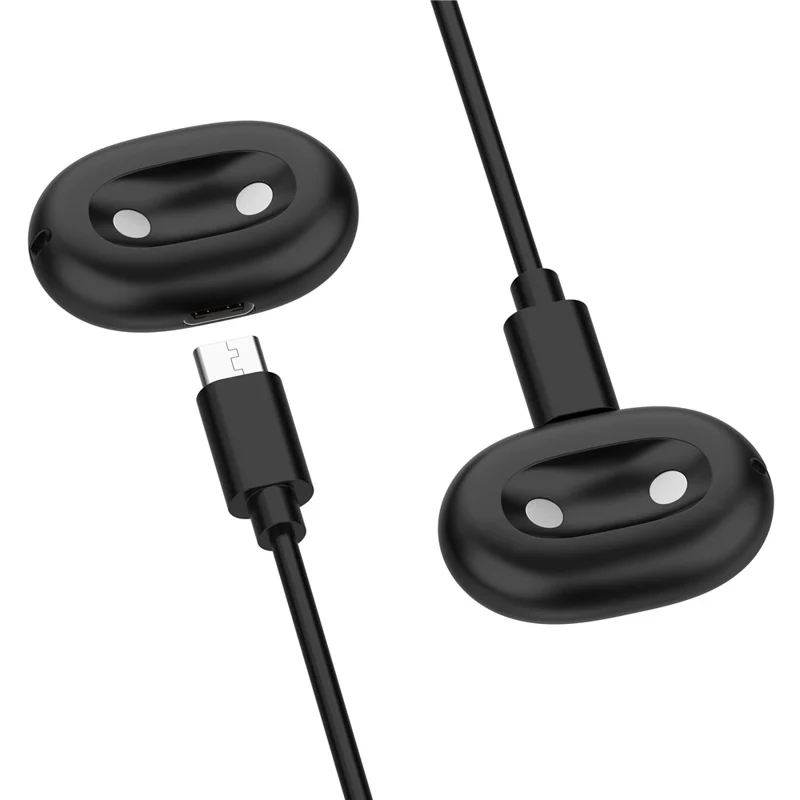 For Google Pixel Watch 4 45mm / 41mm Magnetic Charging Dock 5V 1A Type-C Portable Charger Adapter with Cable - Black