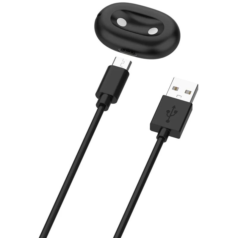 For Google Pixel Watch 4 45mm / 41mm Magnetic Charging Dock 5V 1A Type-C Portable Charger Adapter with Cable - Black